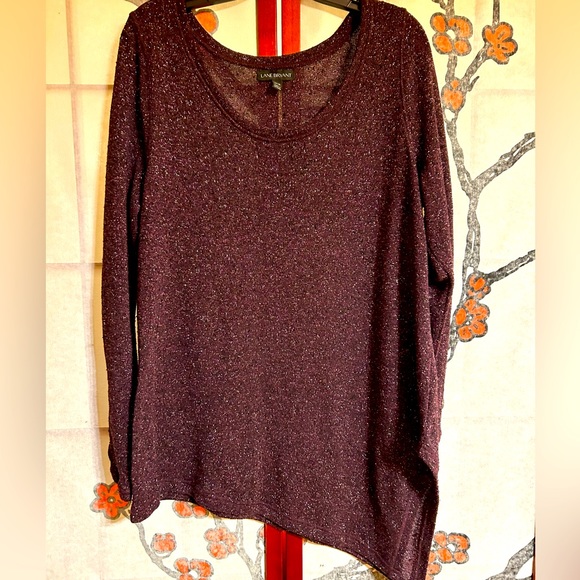 Lane Bryant Sweaters - Asymmetrical Sparkly Purplish Sweater